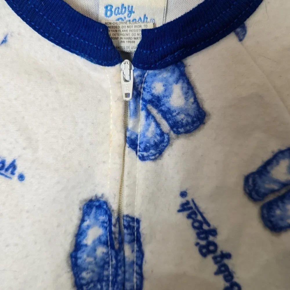 Vintage OshKosh B'gosh Baby One Piece Sleeper Fleece‎